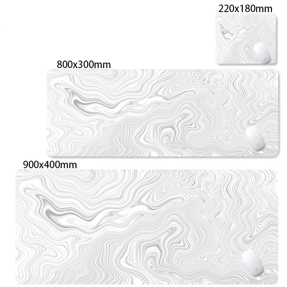 Alfombrilla Gamer XL CIFBUY – Diseño Topográfico Blanco y Negro, Perfecta para Shooters FPS y Óptima para Cualquier Ámbito